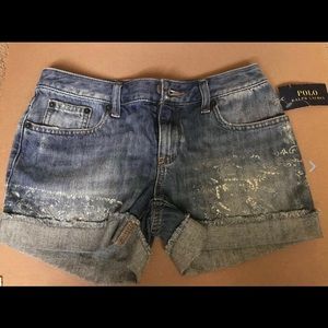 NWT $49 Girls Ralph Lauren JEAN SHORTS
10 Youth